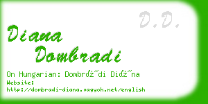 diana dombradi business card